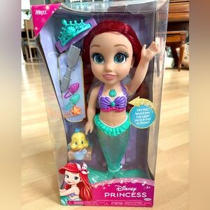 Disney Princess Little Mermaid Ariel Doll + Flounder My Singing Friend NEW